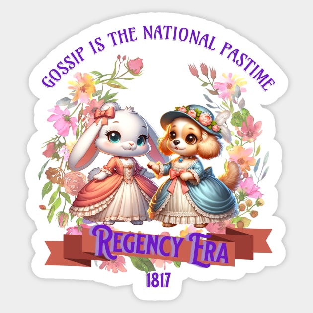 Regency Era, Bunny,Dog Sticker by MiniRex